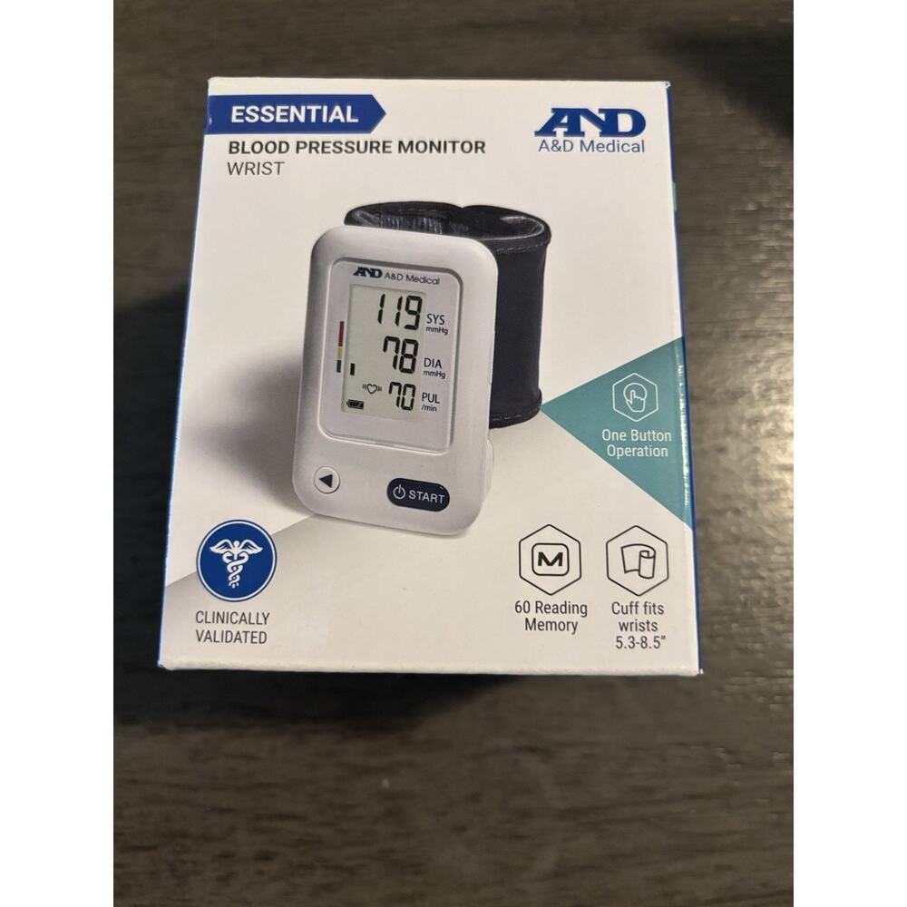 Brand New A&D Medical Essential Blood Pressure Wrist Monitor UB-525